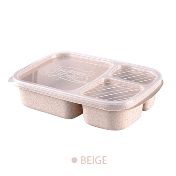 Bärbar Bento Box Lunchbox Läcksäker Mat Behållare Mikrovågsugn Servis