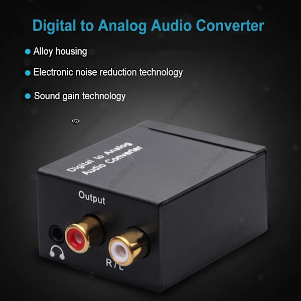 Ljud omvandlare koaxial optisk fiber toslink digital till jack 3,5 mm analog