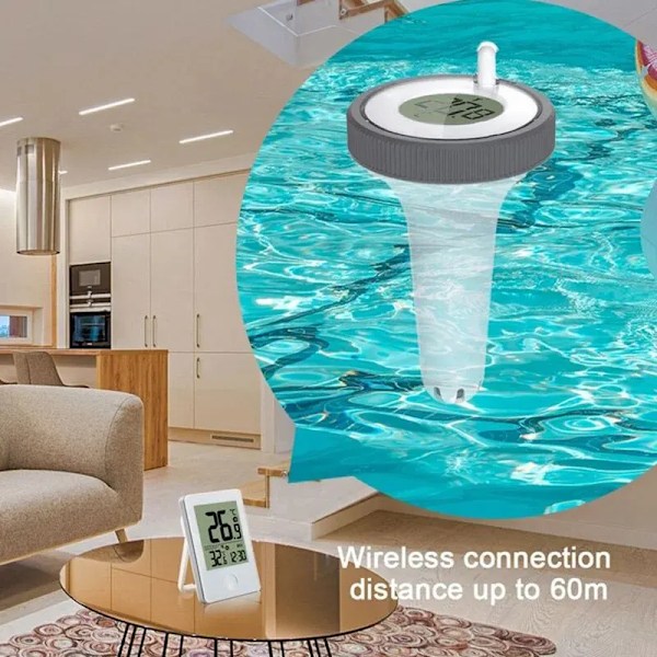 Trådløs Flydende Pool Termometer Svømning Bad Vand SPA Akvarier Digital LCD Temperatur Monitor