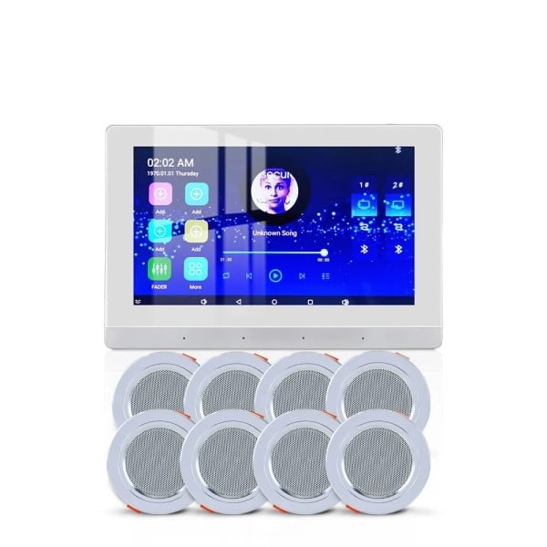 Smart Home Theater Ljud Förstärkare WiFi Bluetooth In-wall Android Musik Panel Stereo Mini Tak Högtalare Set Hotell Bostäder