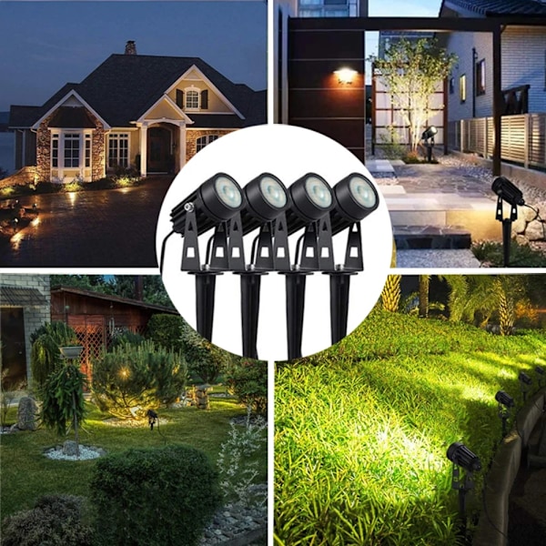Led Trädgårdslampor Utomhus Gräsmatta Lampa Säkerhet Lågspänning Gatubelysning