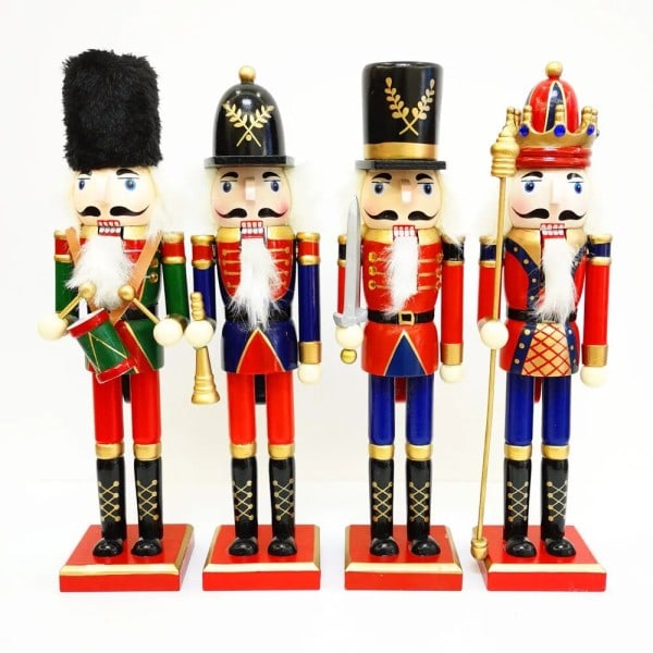 30cm Unik Kreativ Valnöt Soldat Puppet Figurin Dekoration Gåva