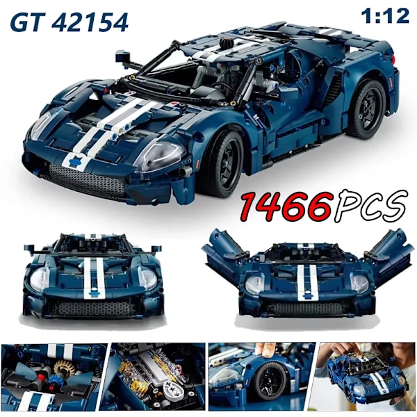 Teknisk GT 42154 Speed Sport Bil Byggnad Klossar MOC Set