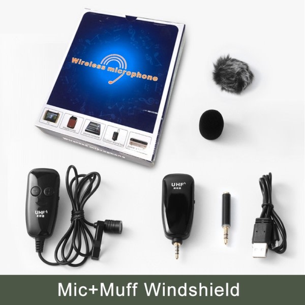 Lavalier Lapel Langaton mikrofoni Real Time Tallennus Vlog Mic Youtube Live haastattelu