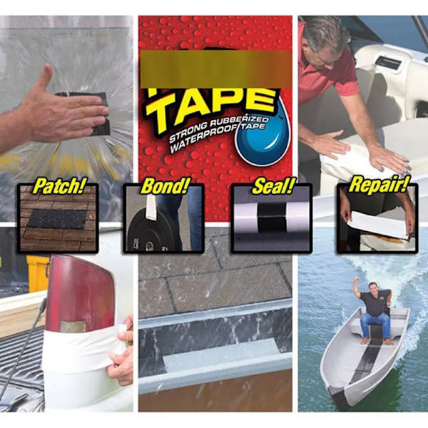 Super Strong Vanntett Tape Ytelse Selv Fix Tape Fiberfix Adhesive Stop Leaks Seal Repair Tape