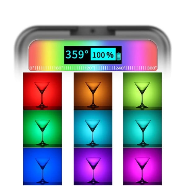 RGB täysi väri LED video valo 2500K-9000K 800LUX magneettinen mini täyte valo pidennys 3 kylmä kenkä