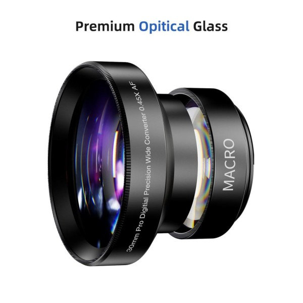 Laaja kulma tarkkuus objektiivi WL01 Digitaali mikroskooppi 30mm laajakulma 0,45x muunnin linssi Makro Portion Prolla