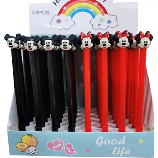 Cartoon Stitch Gel Penna Söt 0,5 mm Svart Bläck Signatur Penna Kontor Skola Skriv tillbehör Papper