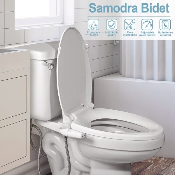 Dobbelt dyse bidet justerbar vand tryk ikke-elektrisk røv sprøjte