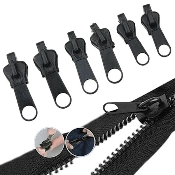 6 stykker Instant Zipper Universal Instant Fix Repair Kit