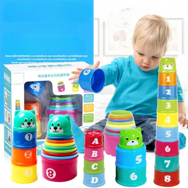 Kid Brain Response Battle Fold Cup Hand Speed Konkurranse Fold Cup Child Stack Game Tidlig Utdanning Puzzle Brett Spill Leketøy