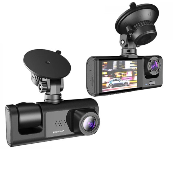 Dash Cam Natt Vision Loop Inspelning IPS Skärm Kamera