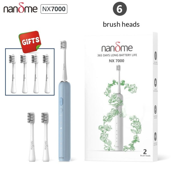 El Tandborste Ultrasonic  IPX7 Vattentät Smart Tandborste
