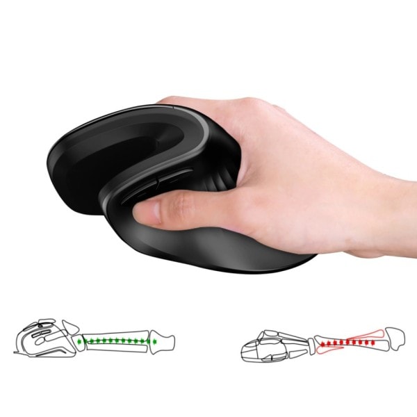 Ergonomisk Vertikal Trådlös Mus USB Optisk Bekväm Gaming Möss Laddningsbara Tyst Kontor mus