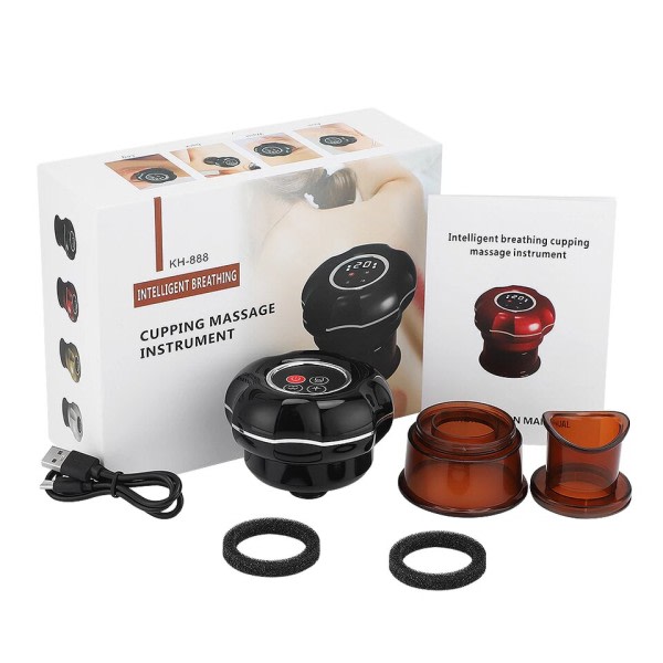 EMS Mikrostrøm Cupping Terapi Vakuum Sugekopper Set Skin Scraping Anti cellulitt Massager