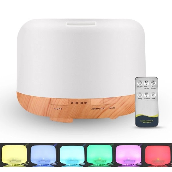 Elektrisk Aroma Diffuser Luft Luftfukter 300ML Ultralyd Cool Mist Maker Fogger LED Essential Oil Diffuser