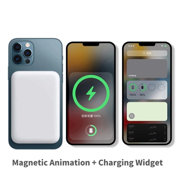 5000mAh Original 1:1 Macsafe Power Bank Portable Magnetic Trådløs Oplader For iPhone12 13 14 Pro Max