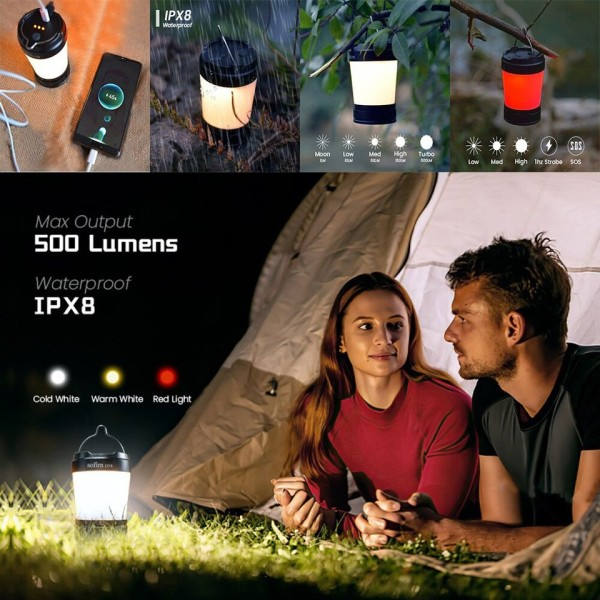 Genopladelig Kraftfuld Lommelygte Bærbar Emergency Lantern