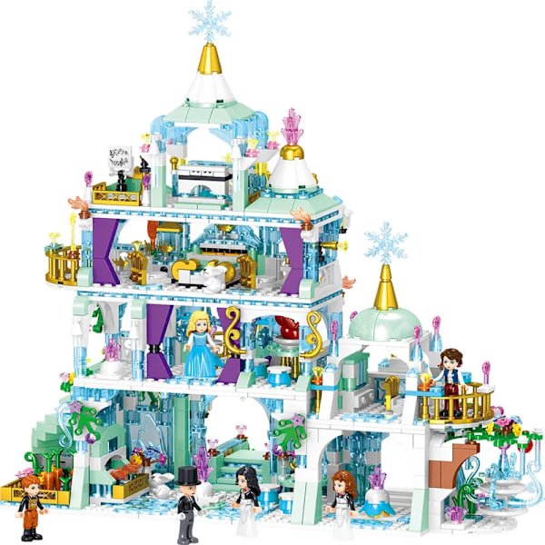 Byggnad klossar vänner Windsor Ice och Snö Serie 1529st Aubly Ice and Snow Castle Puzzle Monted Barn's Toy