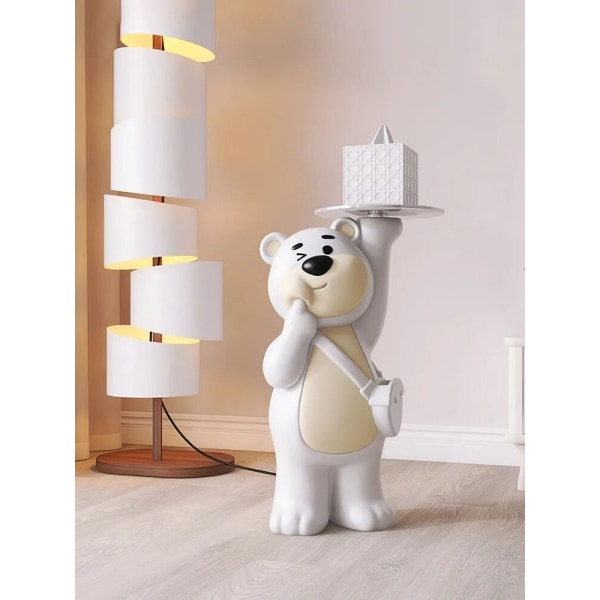 Jordbær bjørn Hjem Dekor Statue Stue Værelse Hjem Dekoration Stor gulv Figurine
