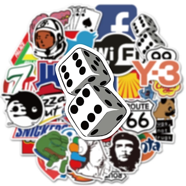 100 stykker Mote Kult merke logo klistremerker