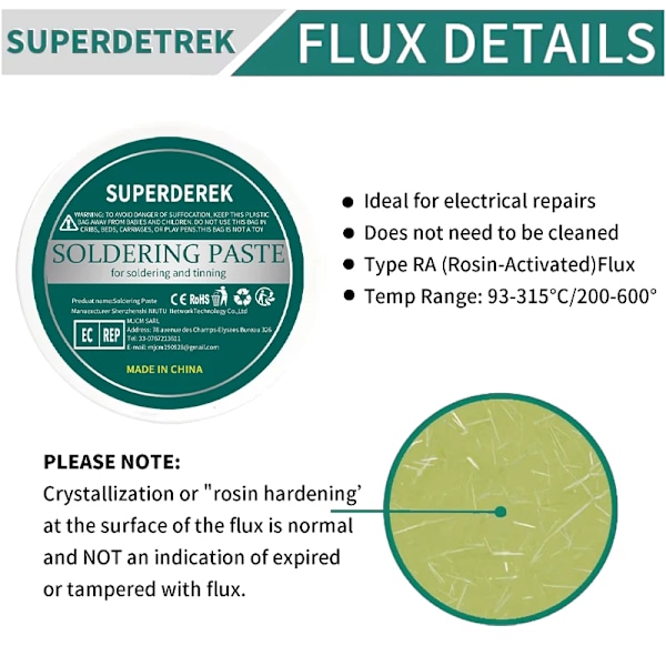 300g Lod Paste Kolofonium Flux Kolofonium Paste Llödning Flux