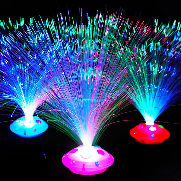 Farget LED Fiber Optikk Lys Natt Lampe Ferie Jul Bryllup Dekorasjon Stjerner Skinne In Mørket Barn Leker Natt lamper
