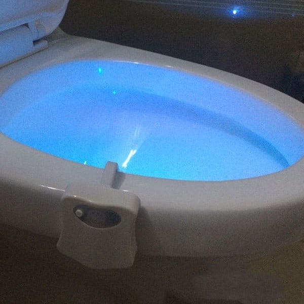 Smart Bad Toalett Nattlys LED Body Motion Aktivert På/Av Sete Sensor Lampe