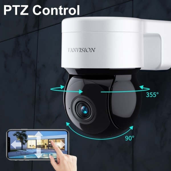 5MP Säkerhet Skydd PTZ IP Kamera WIFI-Intelligent AI personal Spårning-Utomhus Hem Nätverk Video Full Färg övervakning