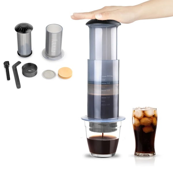 Espresso Kaffemaskine Bærbar Cafe Fransk Press CafeKaffe Kande Til AeroPress Maskine med filtre Papir sæt