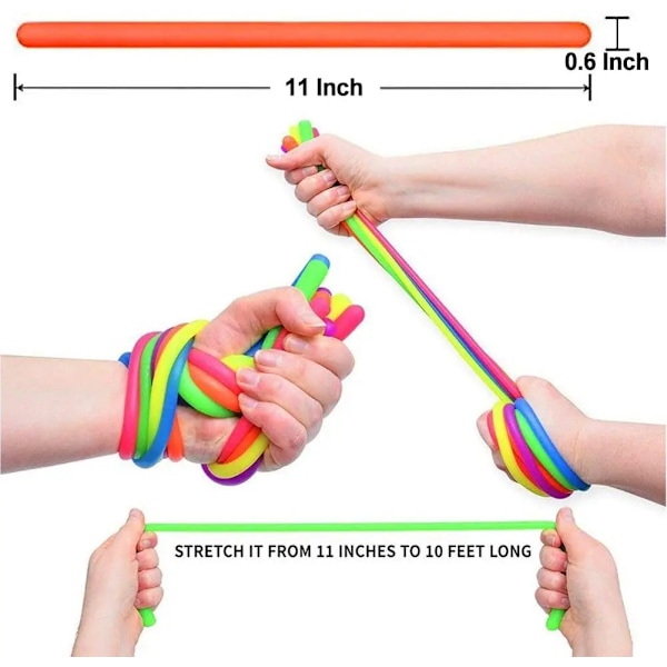 6 Pack Stretchy String Fidgets Sensory Legetøj