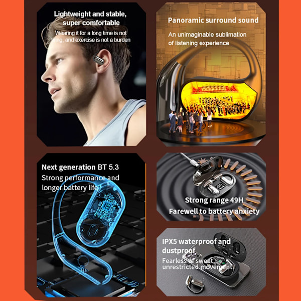 3-i-1 AI Oversætter Earbuds 140 Sprog Støj Annullering Bluetooth 5.3 Headset