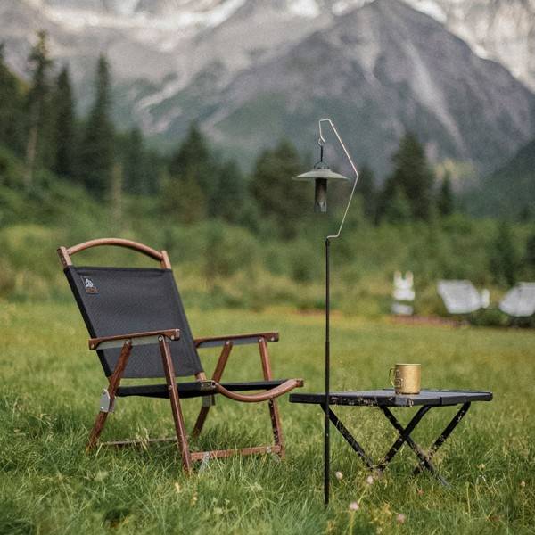 Ultralätt Titan Camping Lampa Stång Stång Lätt Fixering Stativ hållare