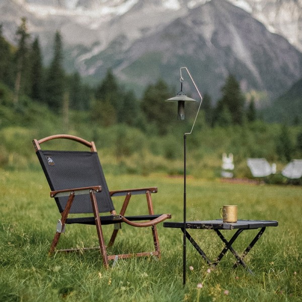 Ultralet Titanium Camping Lampe Søjle stang Lys Fiksering Stativ Holder