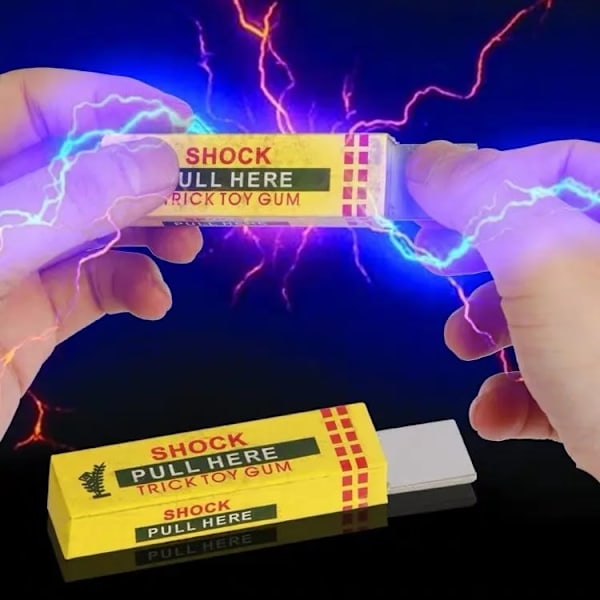 Elektrisk Chock Skämt Tugga Gummi Dra Huvud Chockande Leksak
