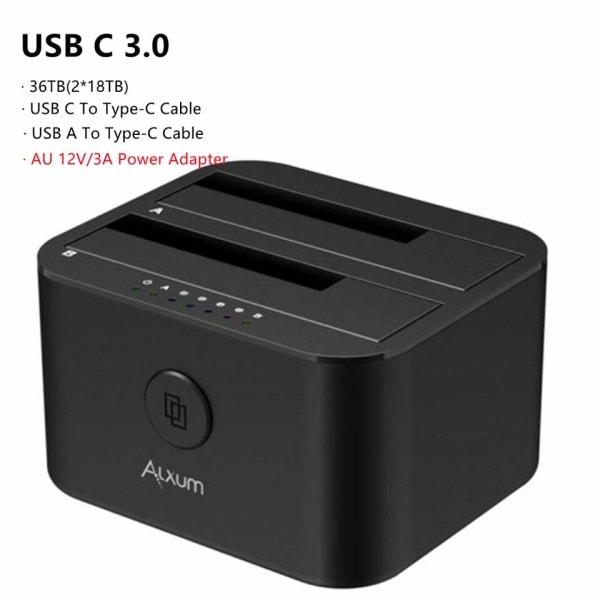 Dual-bay Hard Drive Docking Station USB C 3.0 To SATA Hard Drive Caddy Dock