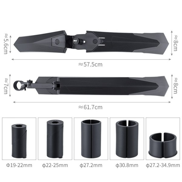 Cykel Fender Berg Väg Cykel Stänkskydd Set Fram Bak MTB Mud Guard Vingar För Cykel