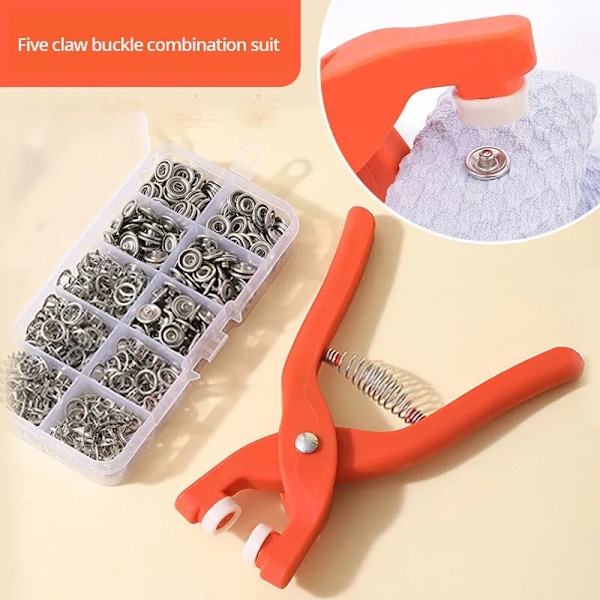 Snäpp Knapp Kit Med Hand Tryck Tång Knäppar  Metall Knäppar För Sömnad
