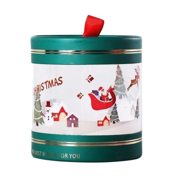 Jul Äpplen Mousse Tårta Dessert Kram Hink Plast Transparent Godis Låda Jul present