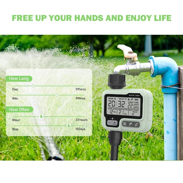 Automatisk vatten timer trädgård digital bevattning maskin intelligent sprinkler används utomhus för spara vatten&Time