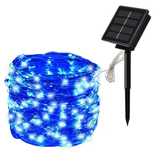 LED Solar Ljus Utomhus Vattentät Fairy Garland String Lights Jul Fest Trädgård Solar Lampa
