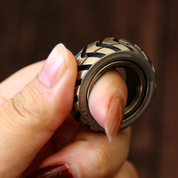 Ratchet Wheel Fidget Ring Fidget Slider Vuxen EDC Metal Fidget Toys