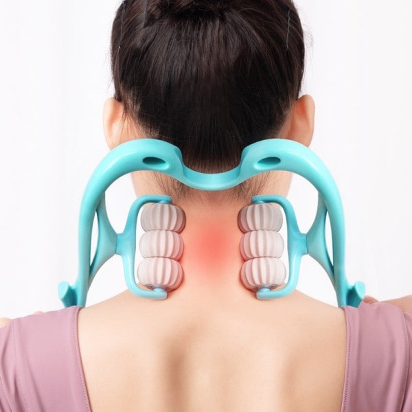 Plast Tryck Punkt Terapi Nacke Massagerare Massagem Lättande Hand Roller Nacke Massör