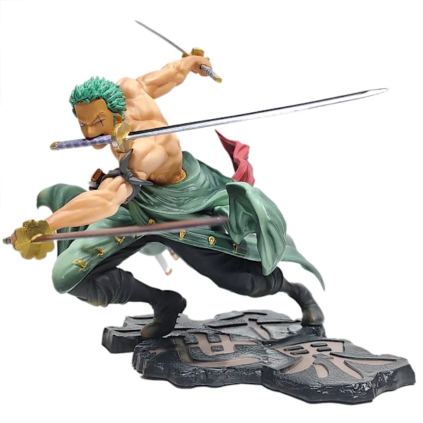 18CM One Piece Luffy Figur Roronoa Zoro Three-Blade Sa-Maksimum Manga Anime Statue PVC Action Samling Modell Leker