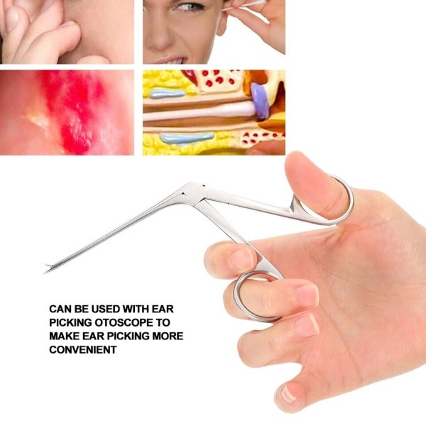 Øre Nese Cleaner Tang Pick Endoskop Ørevoks Fjerner Hartman Mikro Alligator Krokodille Veterinær Tang pinsett
