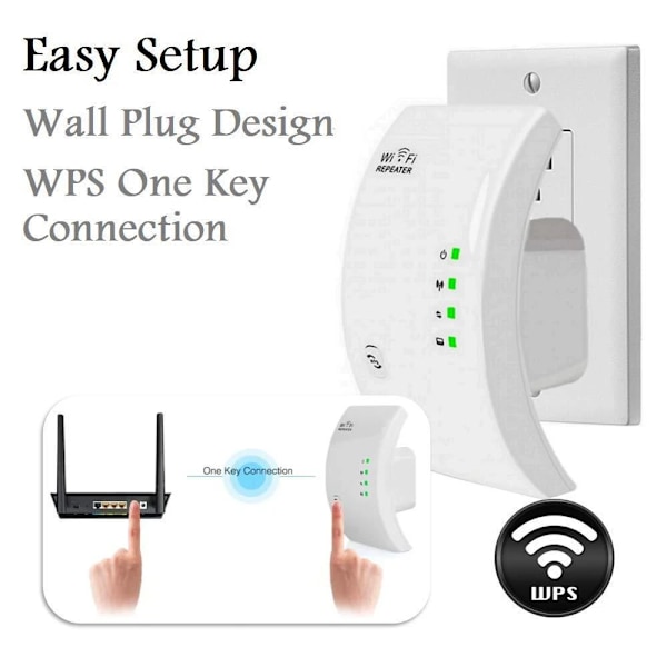 300 Mbps WiFi Repeater WiFi Extender Router WiFi Signal Förstärkare Trådlös WiFi Booster Långräckvidd WiFi Repeater Access Point