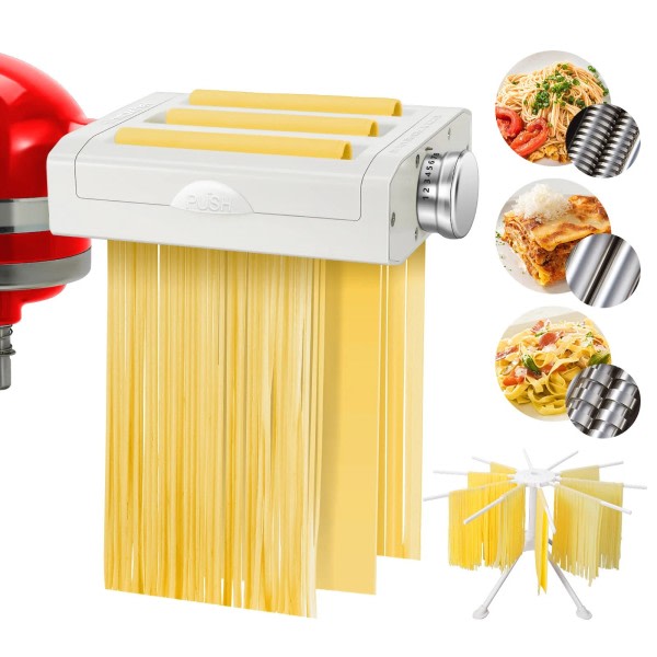 3-i-1 Pasta Roller og Cutter Tilbehør for Kitchenaid Standard mikser