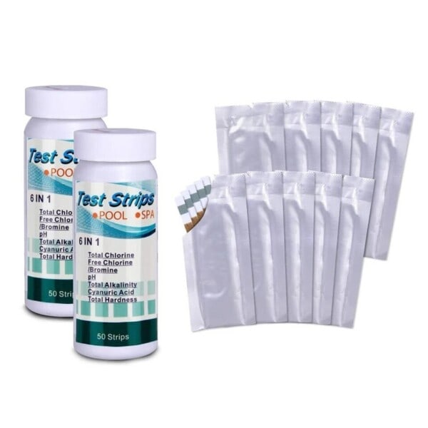 Svømmebassin PH Test Papir Rester Klor Værdi Alkalinitet Hårdhed Test Strip