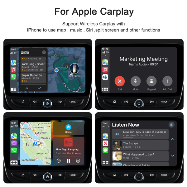 Langaton CarPlay sovitin Androidille/Apple Langallinen Wireless Carplay Dongle Plug Ja Play USB liitäntä Auto Auto sovitin