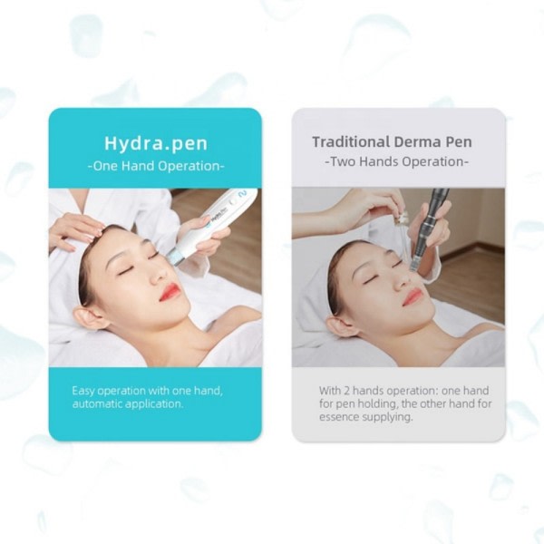 Trådløs Hydra Penn H2 Med 22STK Gratis Nåler Ansiktsbehandling Stam celleterapi Profesjonell Microneedling Penn